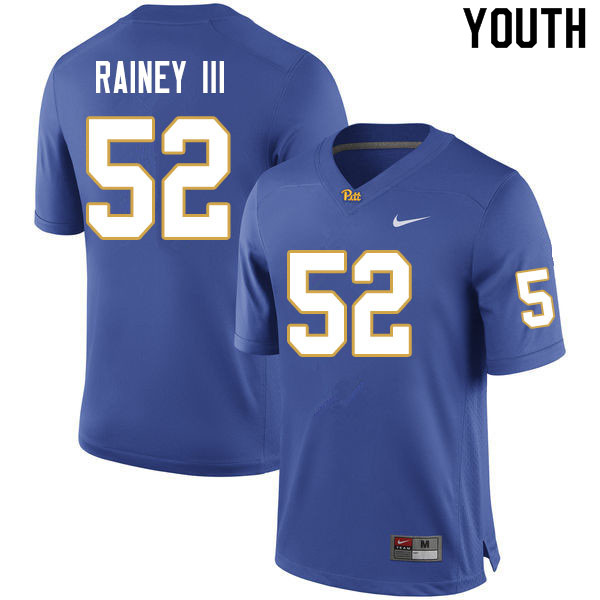 Youth #52 Kenny Rainey III Pitt Panthers College Football Jerseys Sale-Royal